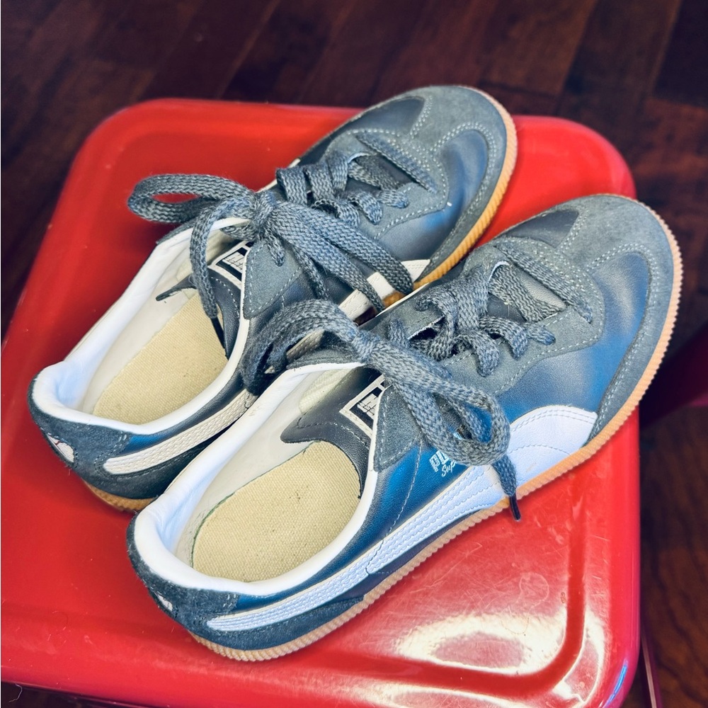 Puma Kids Navy and White Sneakers